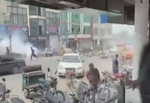 PoK Crackdown Kills 20 Amid Election Boycott Pakistani security forces during the PoK crackdown in Rawalakot amid election boycott protests.