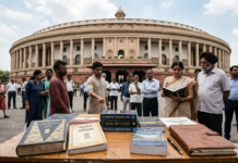 Why States Matter in India’s Uniform Civil Code Debate Indian Parliament and constitutional documents representing the debate over the Uniform Civil Code and state-level legislation.