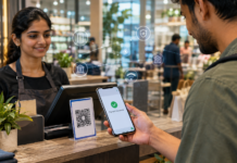 UPI Charges Explained: What Changes From October 15 Indian customer scanning a QR code to make a UPI digital payment at a merchant counter.