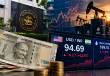 Indian Rupee Falls to 94.69 as Oil Prices Rise Indian rupee at 94.69 against US dollar as oil prices put pressure on currency